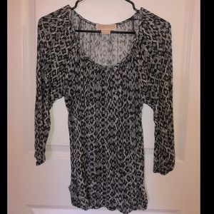 Black and white snake print, Michael Kors top